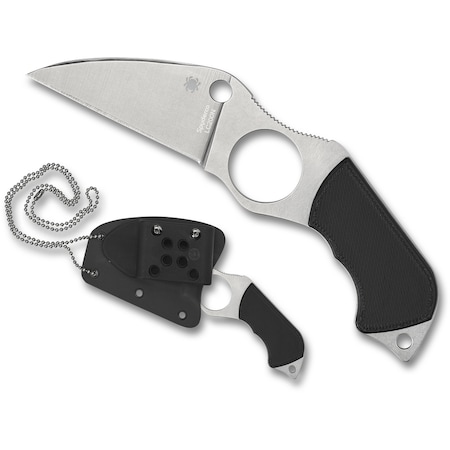 Spyderco 2024 Spyderco, Reveal V5, Swick 6, Plain Edge, Coarse Black G-10 Handles SPY-FB14P6